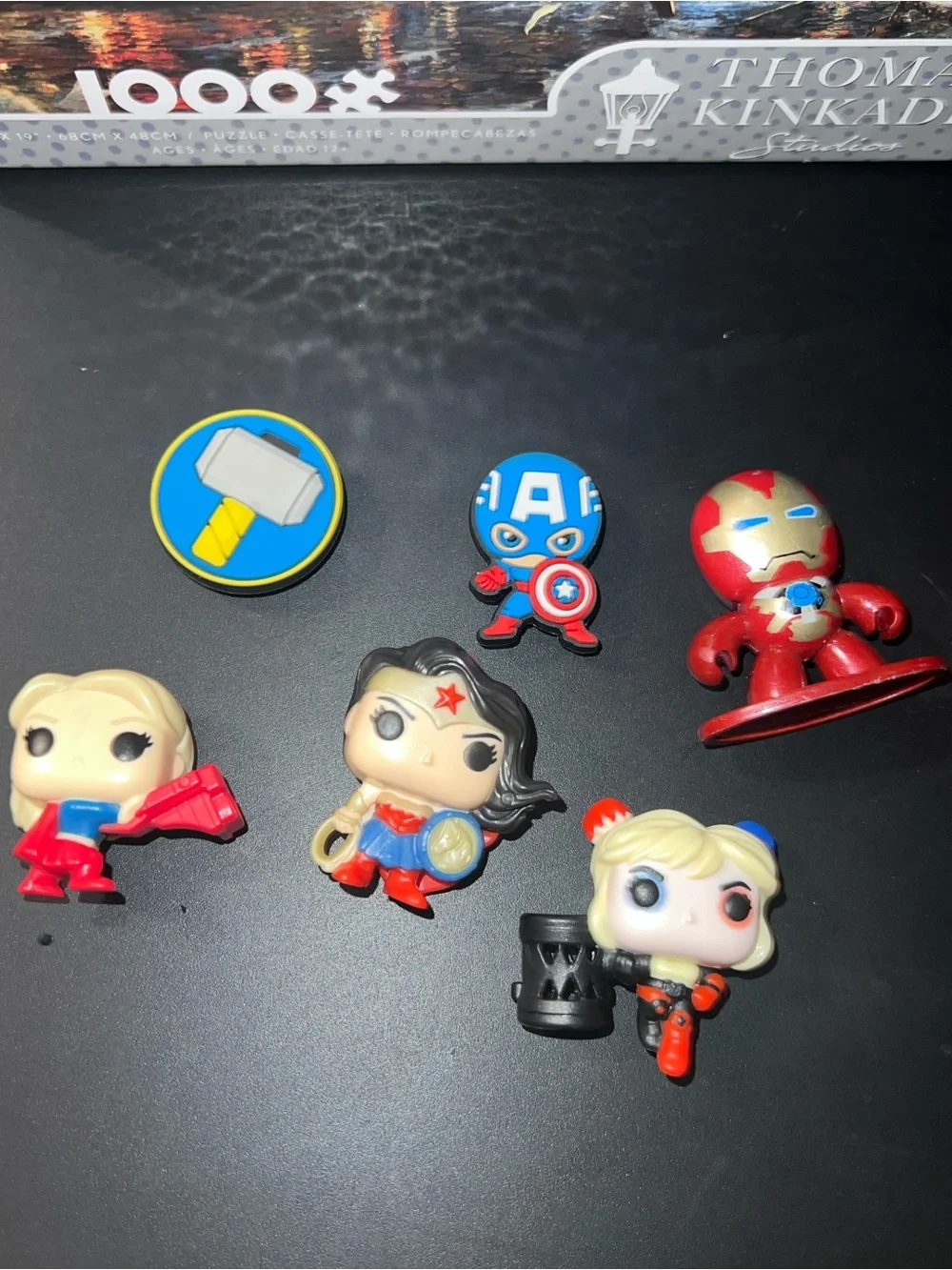 Superhero Lot - 1000pc DC Puzzle, Hasbro Micro Mugg & Marvel Crocs Jibbitz
